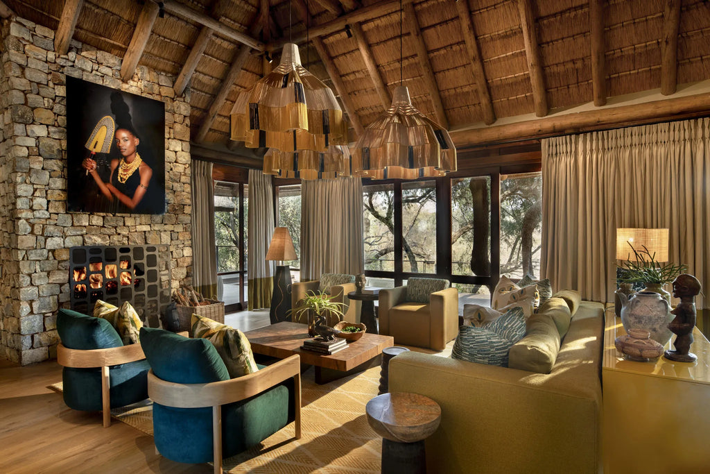 Morukuru Owner's House - living room at Morukuru Owners House, Madikwe Game Reserve, South Africa.