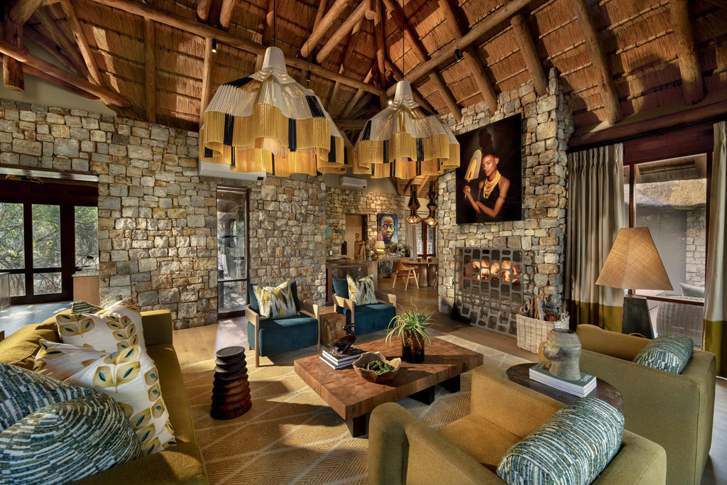 Morukuru Owner's House - living room at Morukuru Owners House, Madikwe Game Reserve, South Africa.