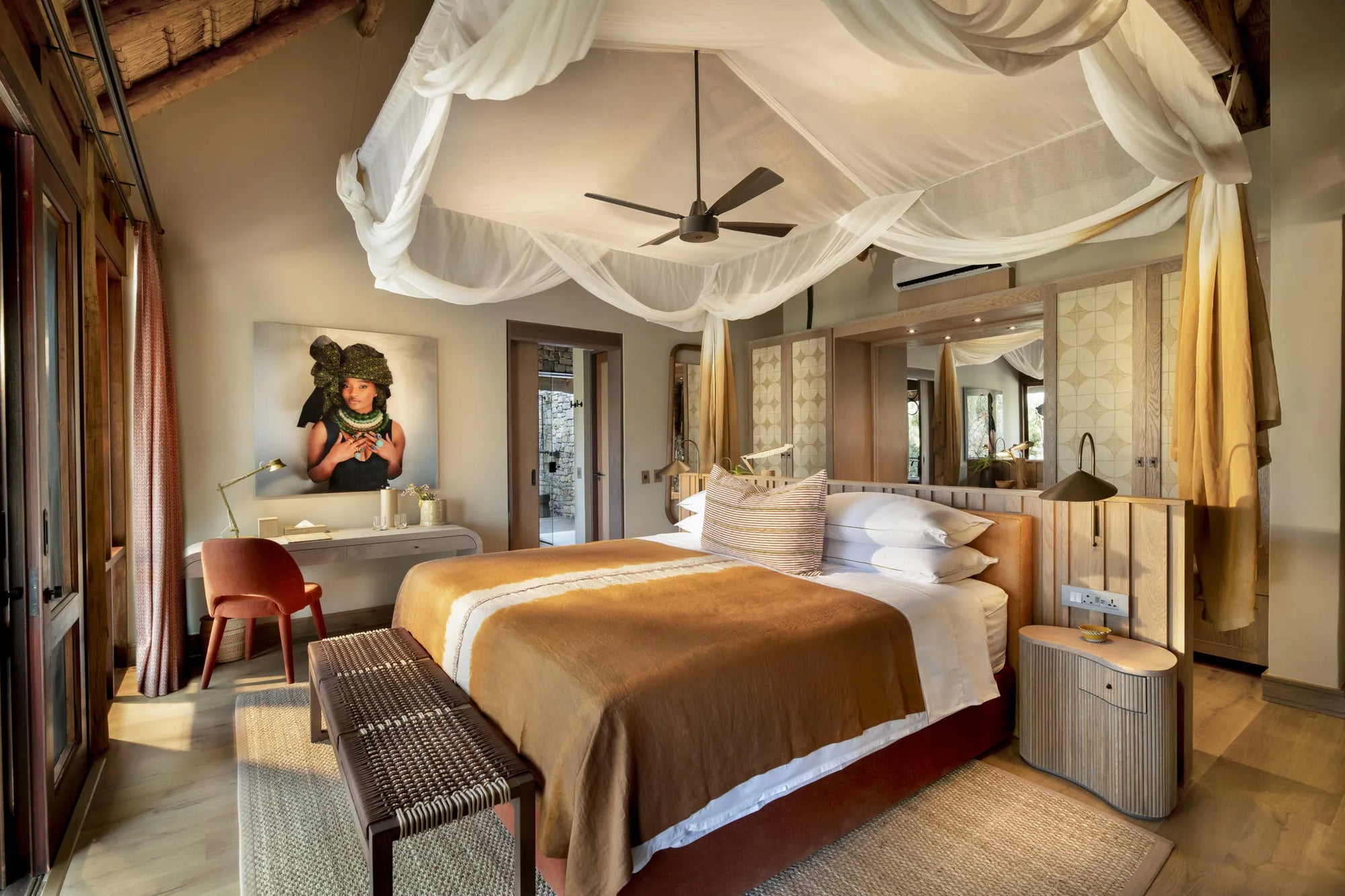 Morukuru River House - bedroom at Morukuru River House, Madikwe Game Reserve, South Africa.