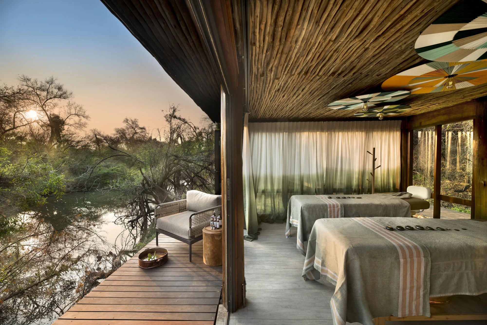 Morukuru River House - spa sala at Morukuru River House, Madikwe Game Reserve, South Africa.