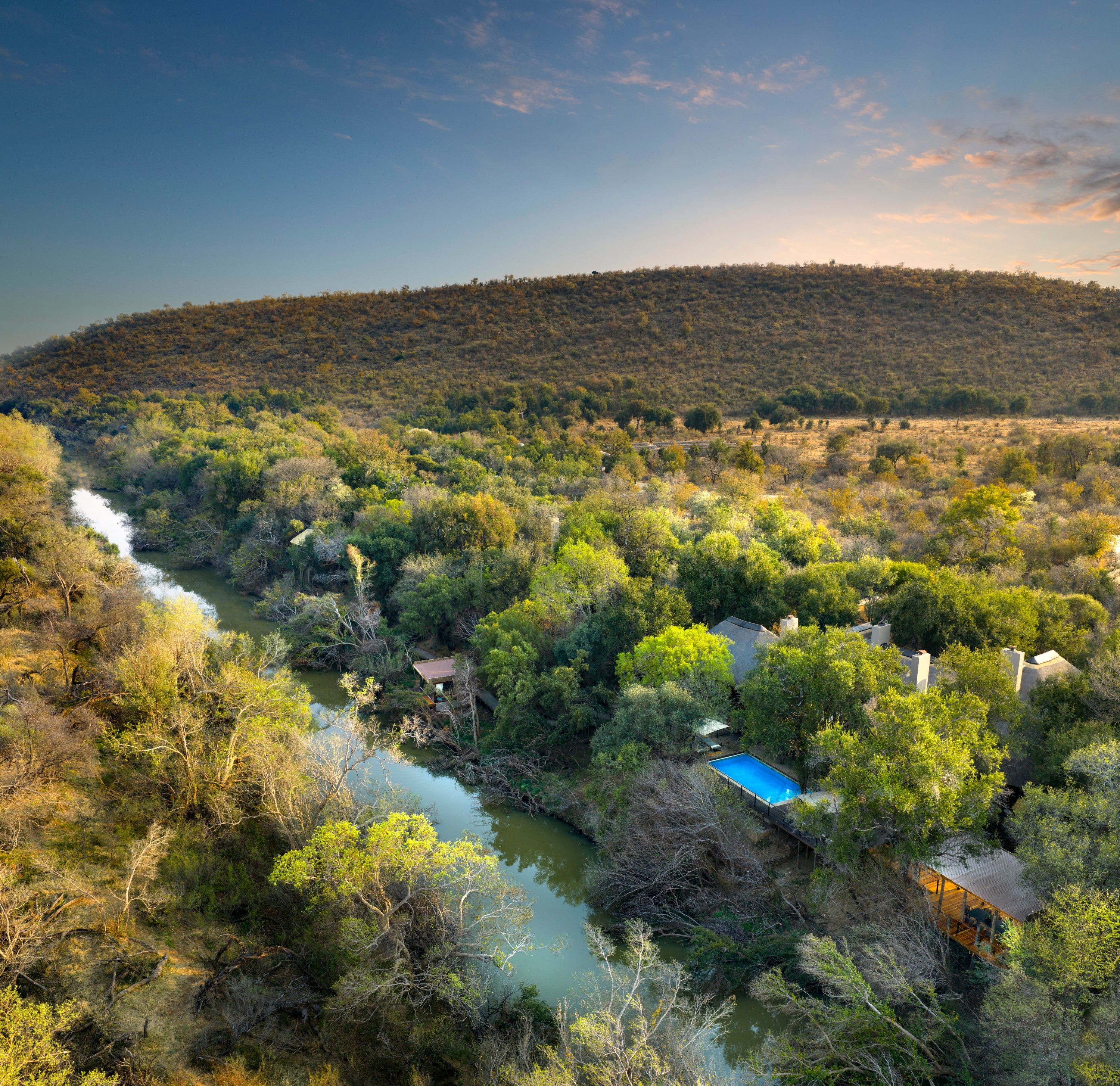 Morukuru River House - aerial view