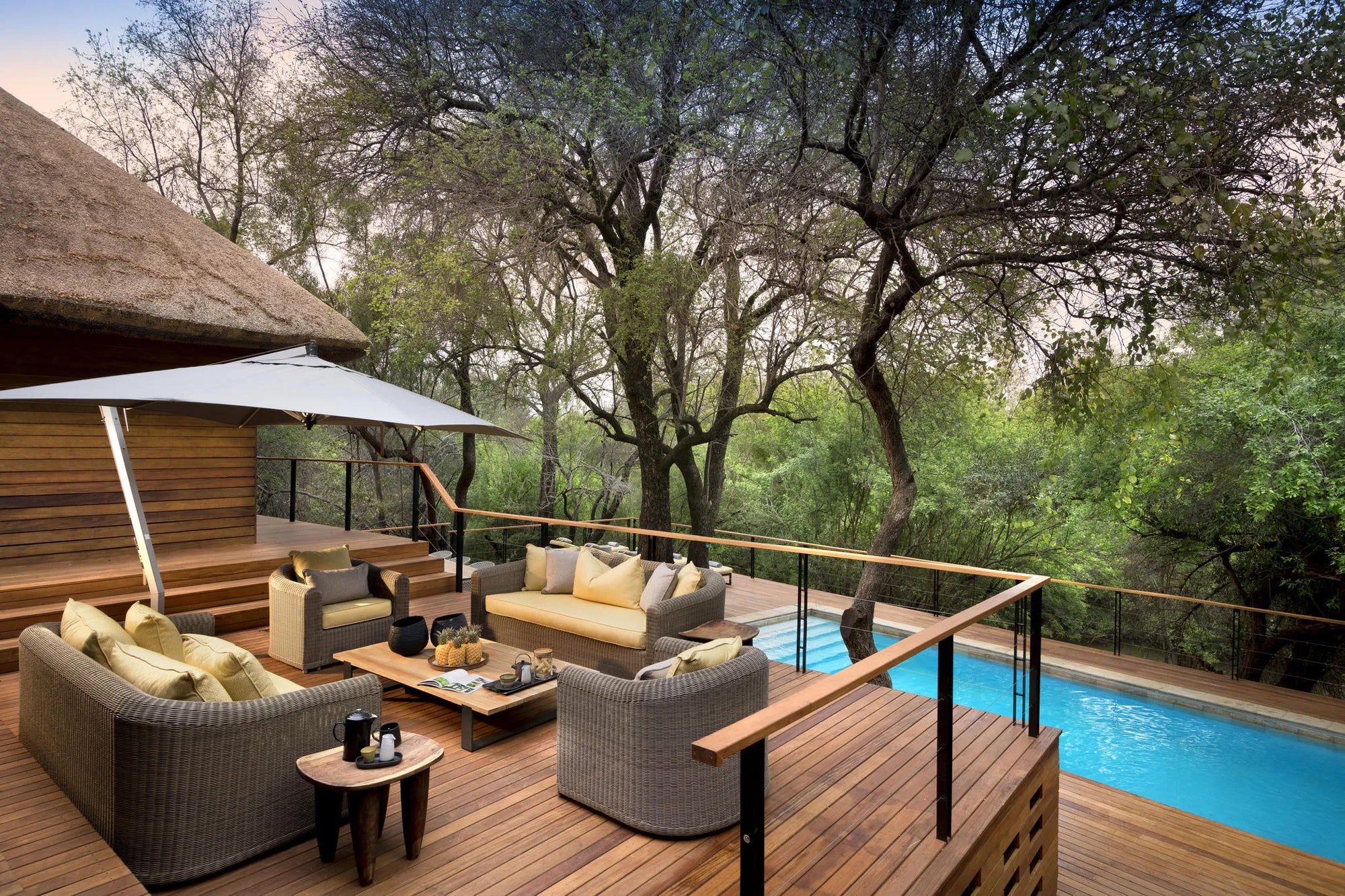 Morukuru River House at Morukuru River House, Madikwe Game Reserve, South Africa.