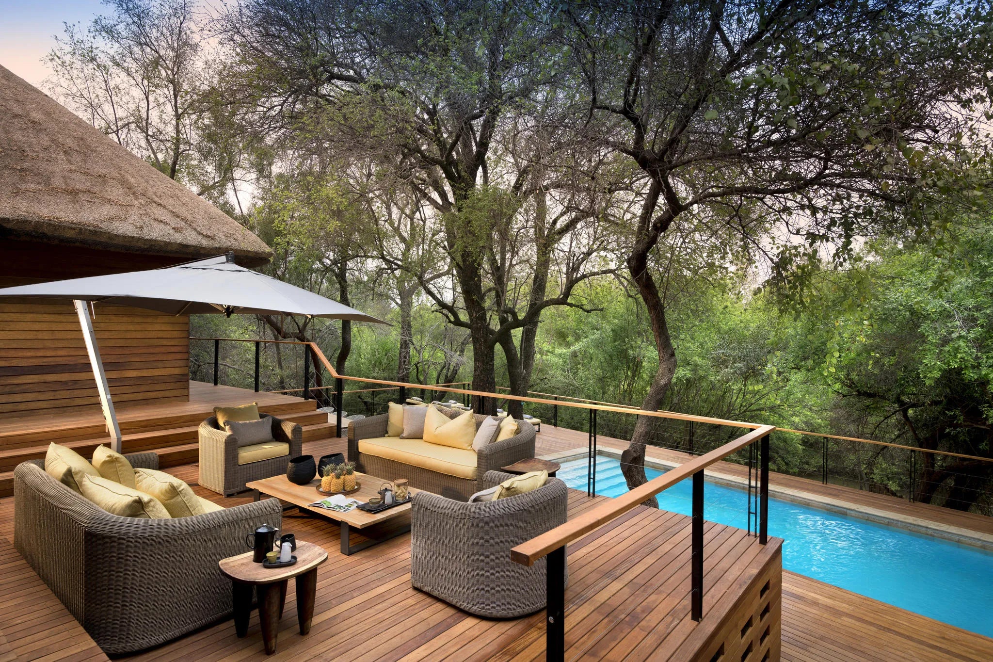 Morukuru River House at Morukuru River House, Madikwe Game Reserve, South Africa.