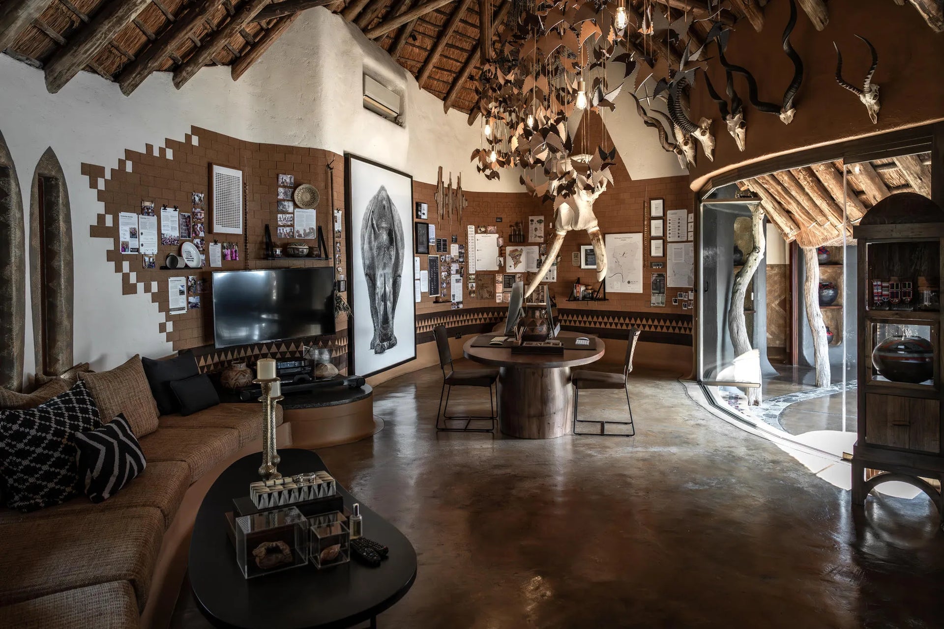 Singita Pamushana Lodge Conservation Room at Singita Pamushana Lodge, Malilangwe Wildlife Reserve, Zimbabwe.