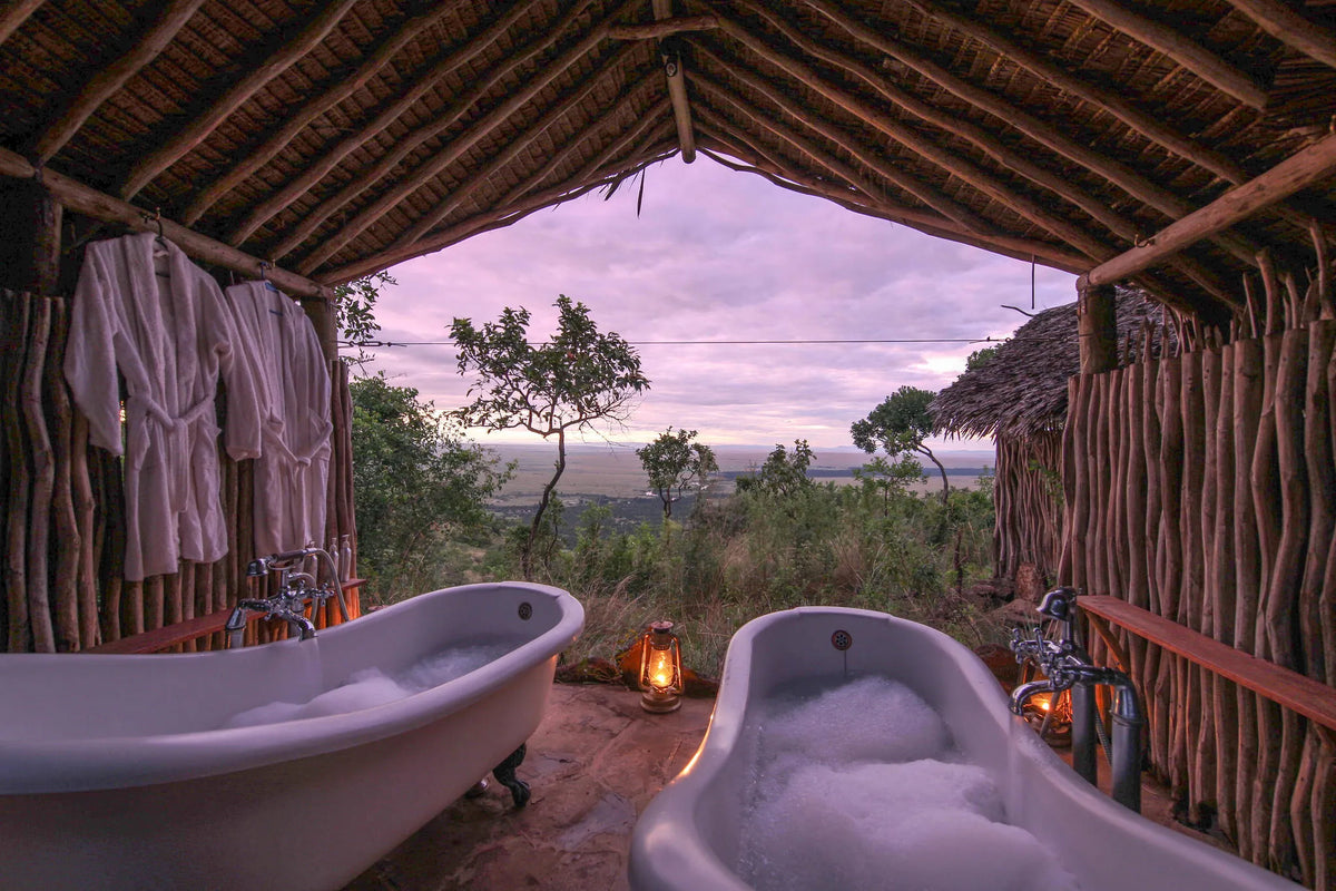Spa - buble bath at Kilima Camp, Mara North Conservancy, Kenya.