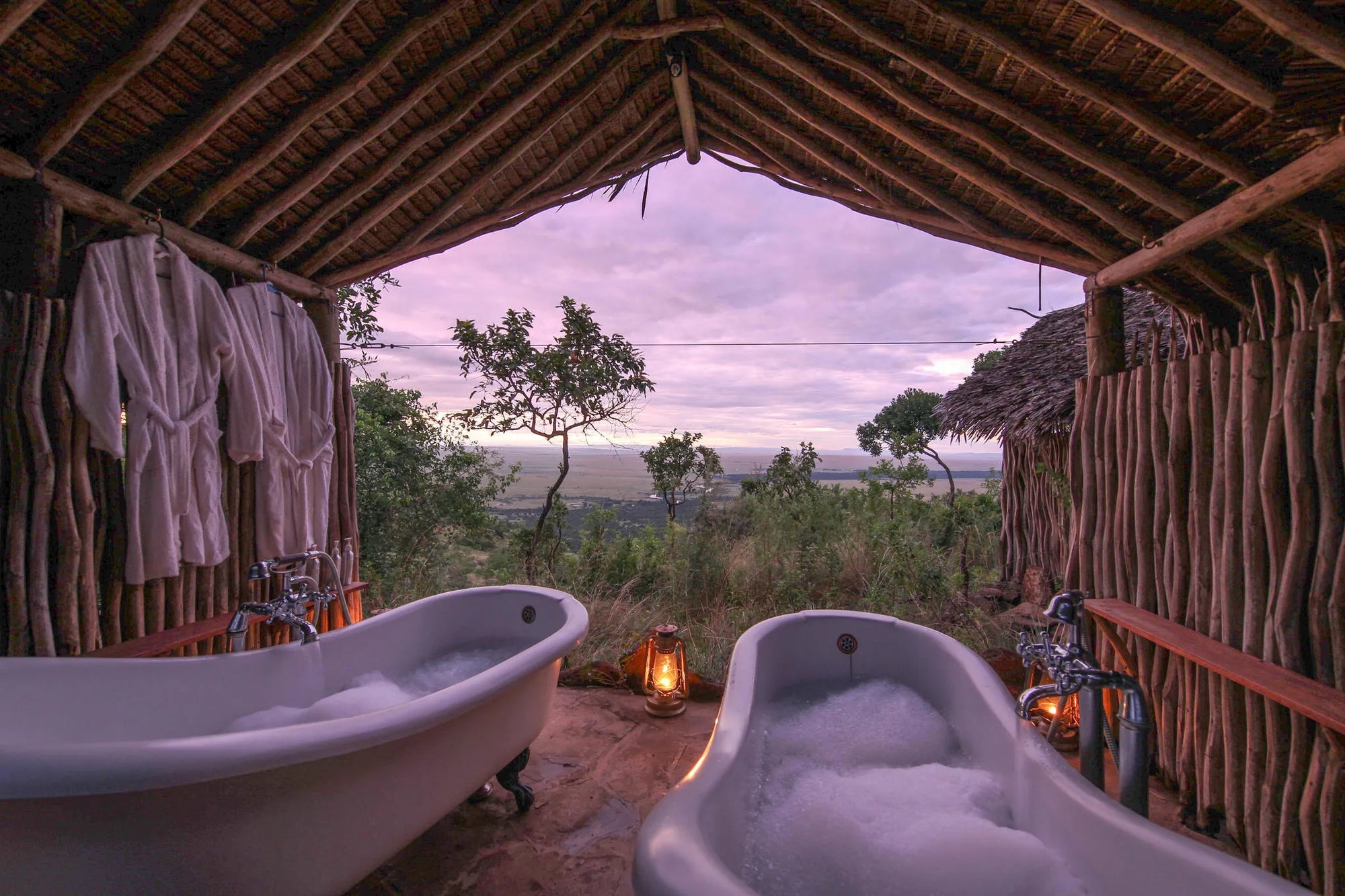 Spa - buble bath at Kilima Camp, Mara North Conservancy, Kenya.