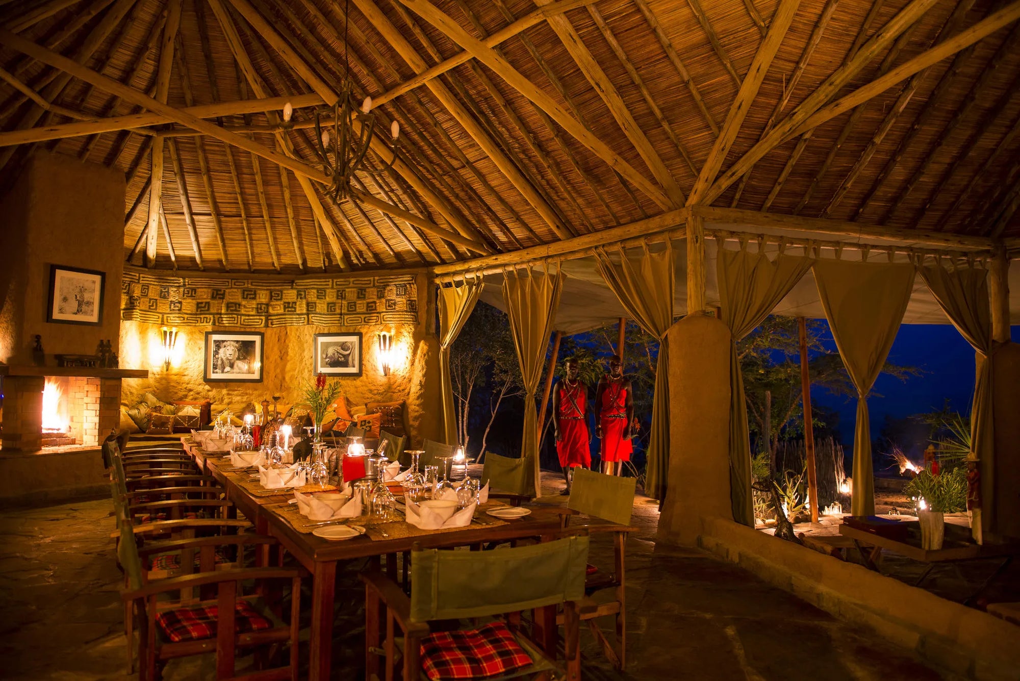 Restaurant at Kilima Camp, Mara North Conservancy, Kenya.