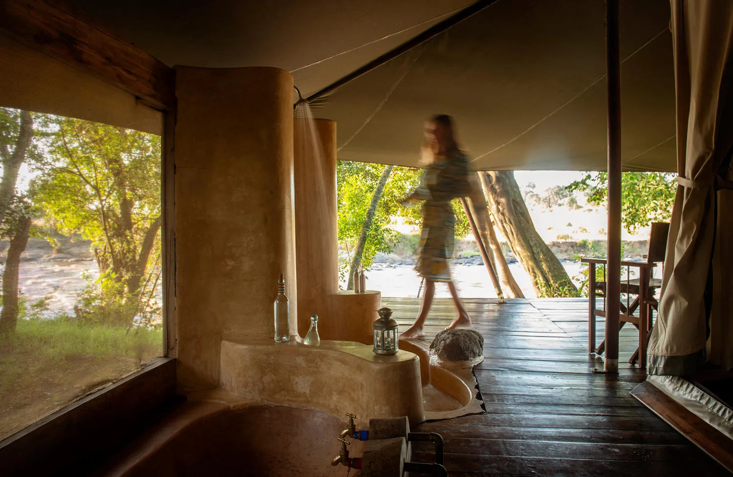Tent Interior Bathroom at Ngare Serian, Mara North Conservancy, Kenya.