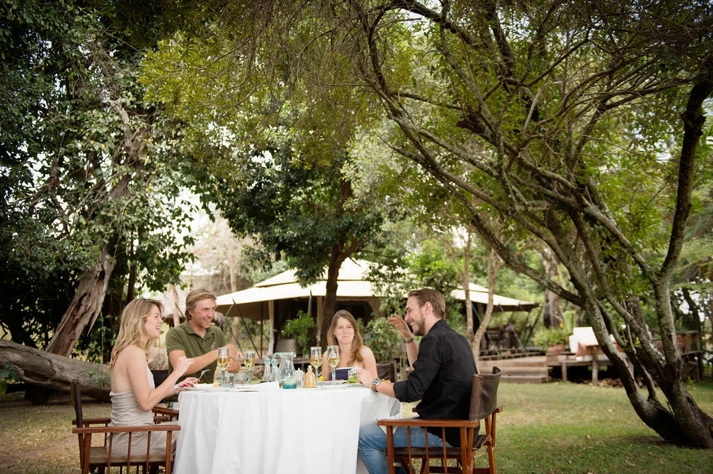Lunch on the lawn at Ngare Serian, Mara North Conservancy, Kenya.