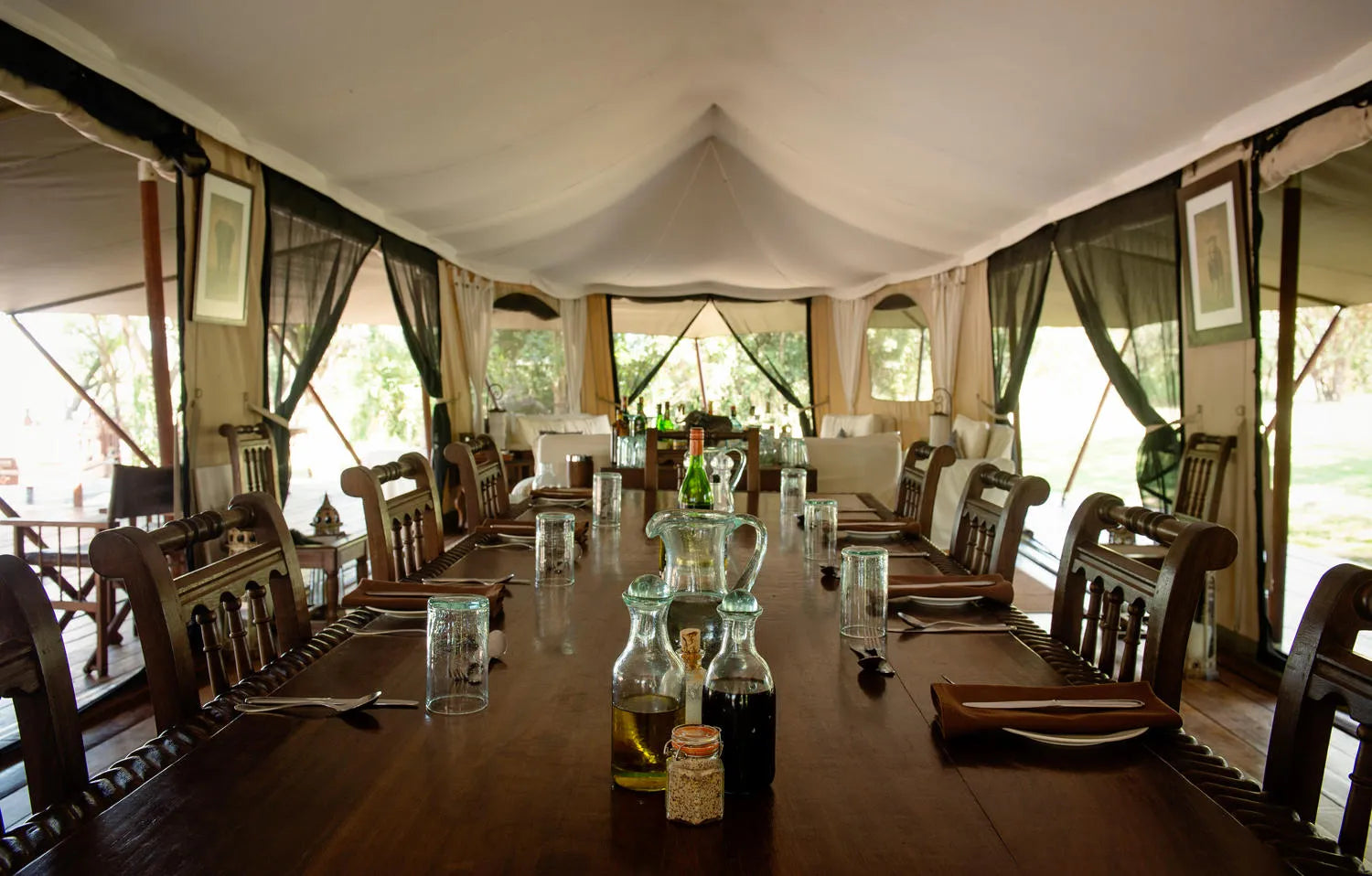 Mess Interior at Ngare Serian, Mara North Conservancy, Kenya.