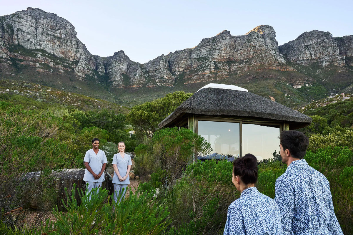 Spa Couple Mountain Gazebo at Twelve Apostles Hotel & Spa, Cape Town, South Africa.