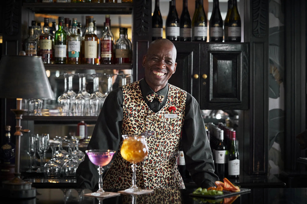 Leopard Bar Service at Twelve Apostles Hotel & Spa, Cape Town, South Africa.