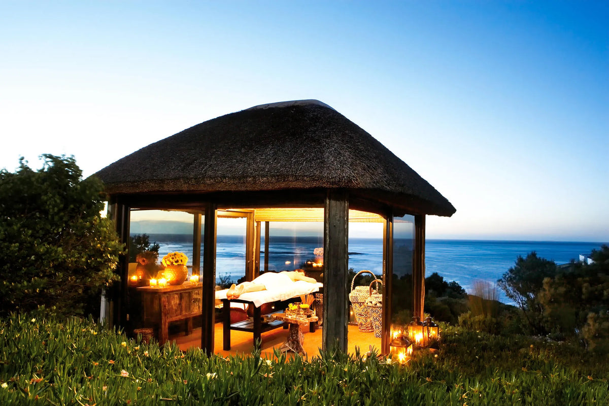 Spa Mountain Gazebo at Twelve Apostles Hotel & Spa, Cape Town, South Africa.