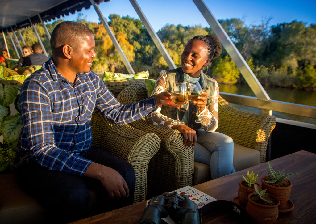 Celebrate a spectacular sunset on the Zambezi River