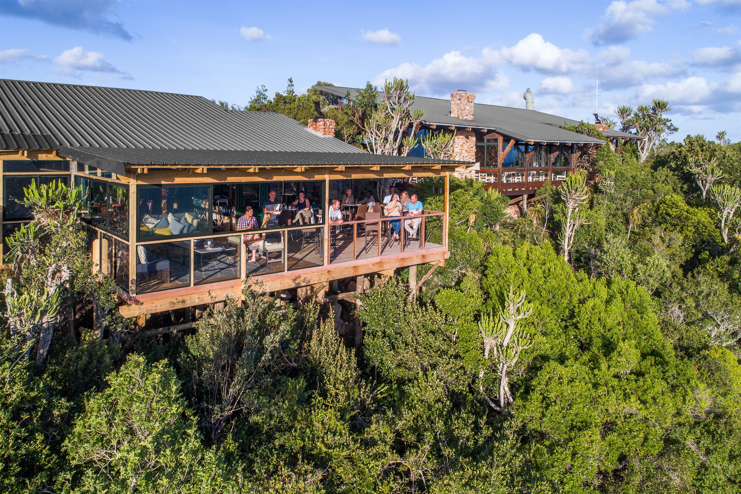 Aerial view of bar area