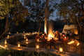 Simbavati Camp George boma dining at Simbavati Camp George, Klaserie Private Game Reserve, South Africa.