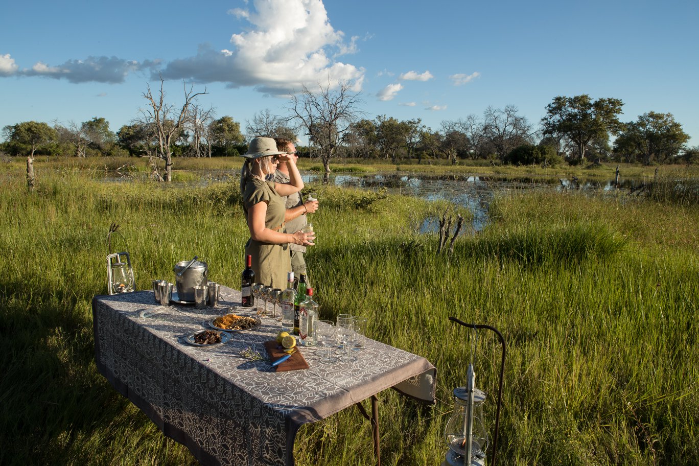 Sundowners end the day of a Chase Africa Safari