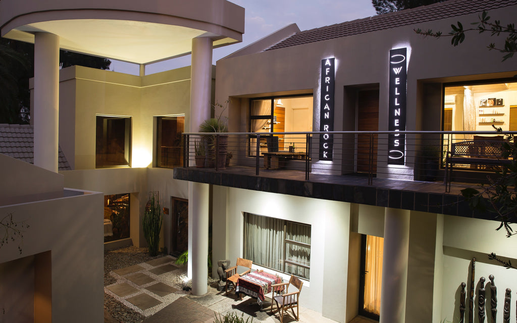 Hotel Entrance and spa at night time