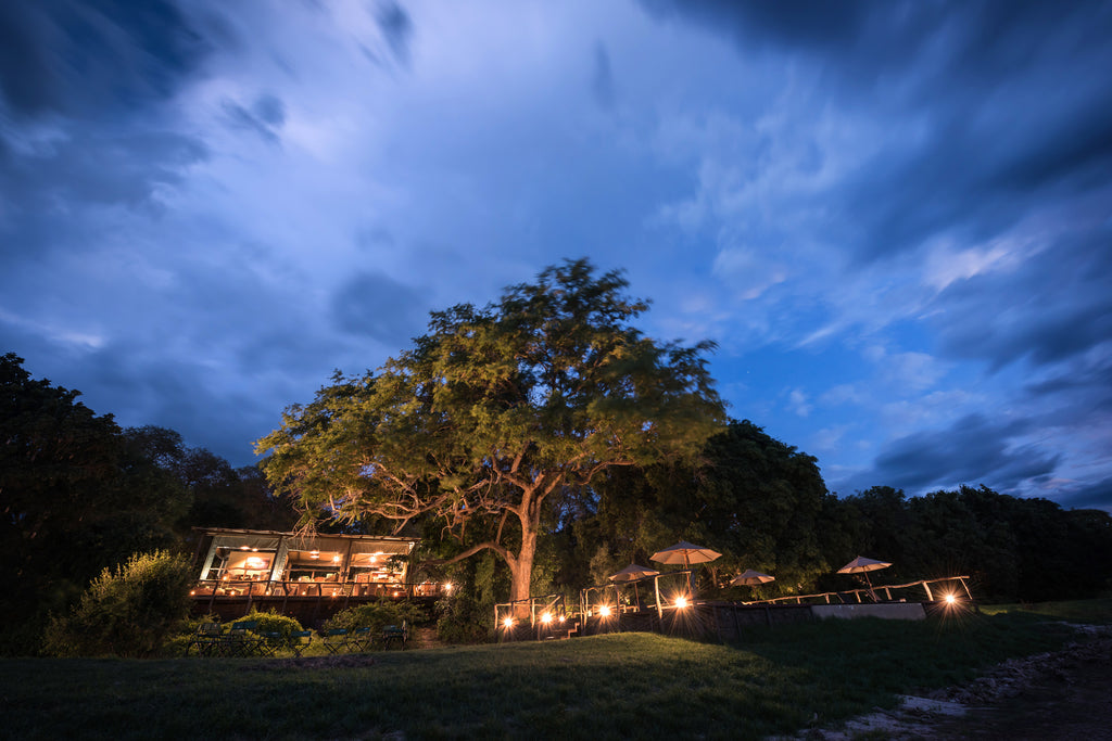 Main Camp Exterior View by Night