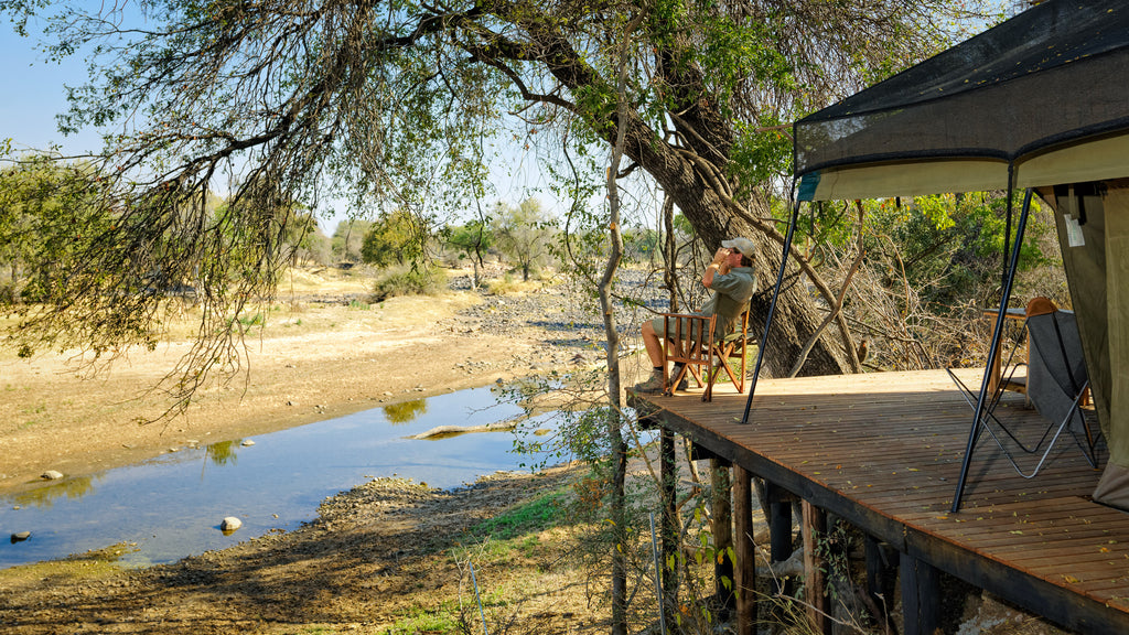 Each tent has private views over the Limpopo River.