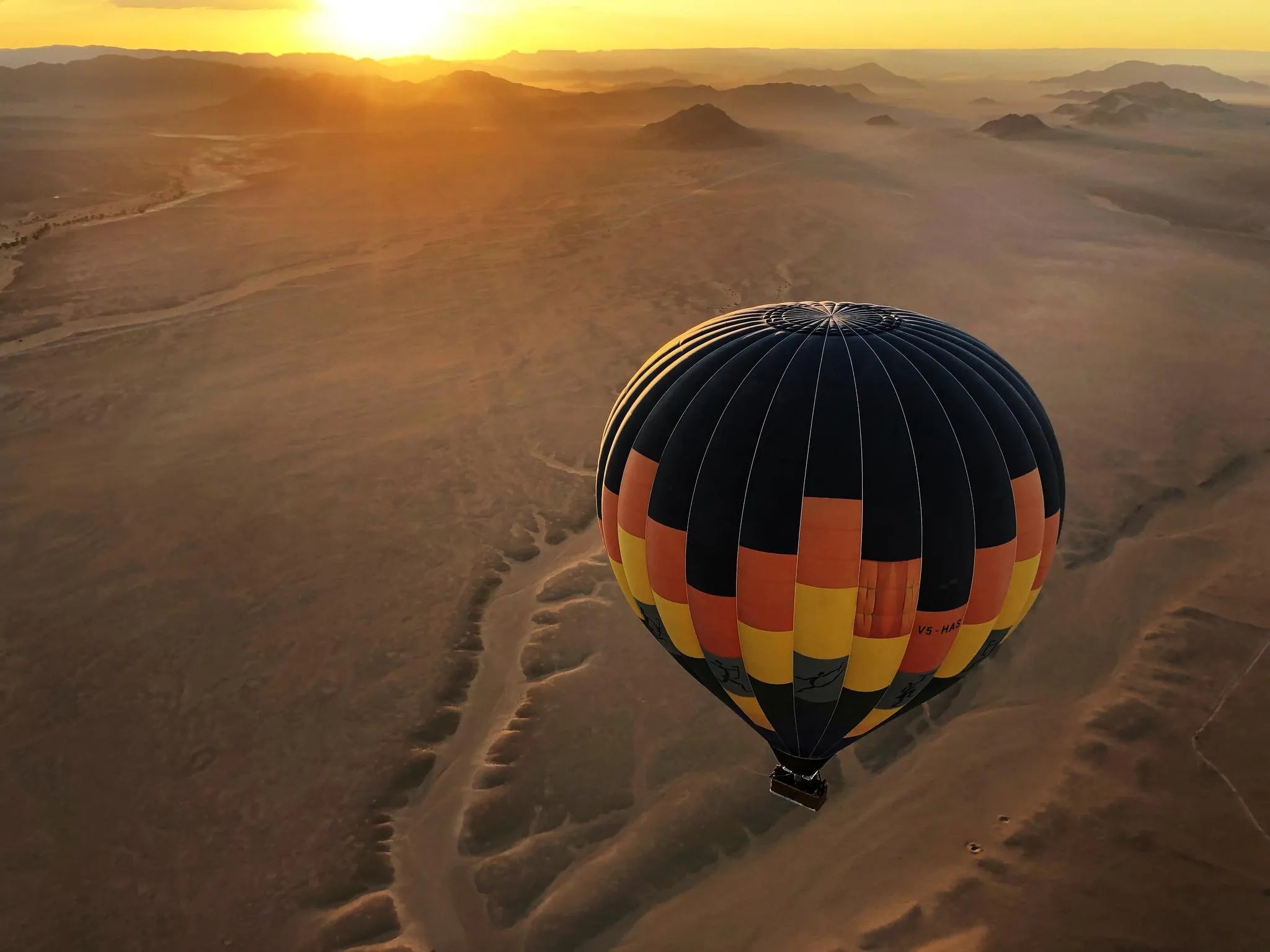 Namib Sky Balloon Safaris at Namib Sky Balloon Safaris, Sossusvlei, Namibia.