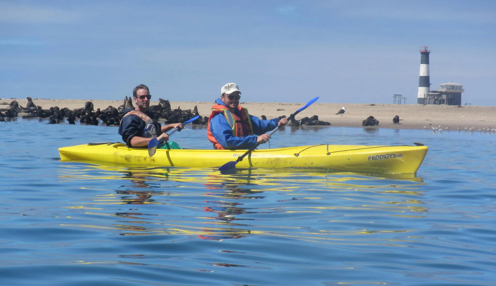 Pelican Point Kayaking 01 at Pelican Point Kayaking, Walvis Bay, Namibia.