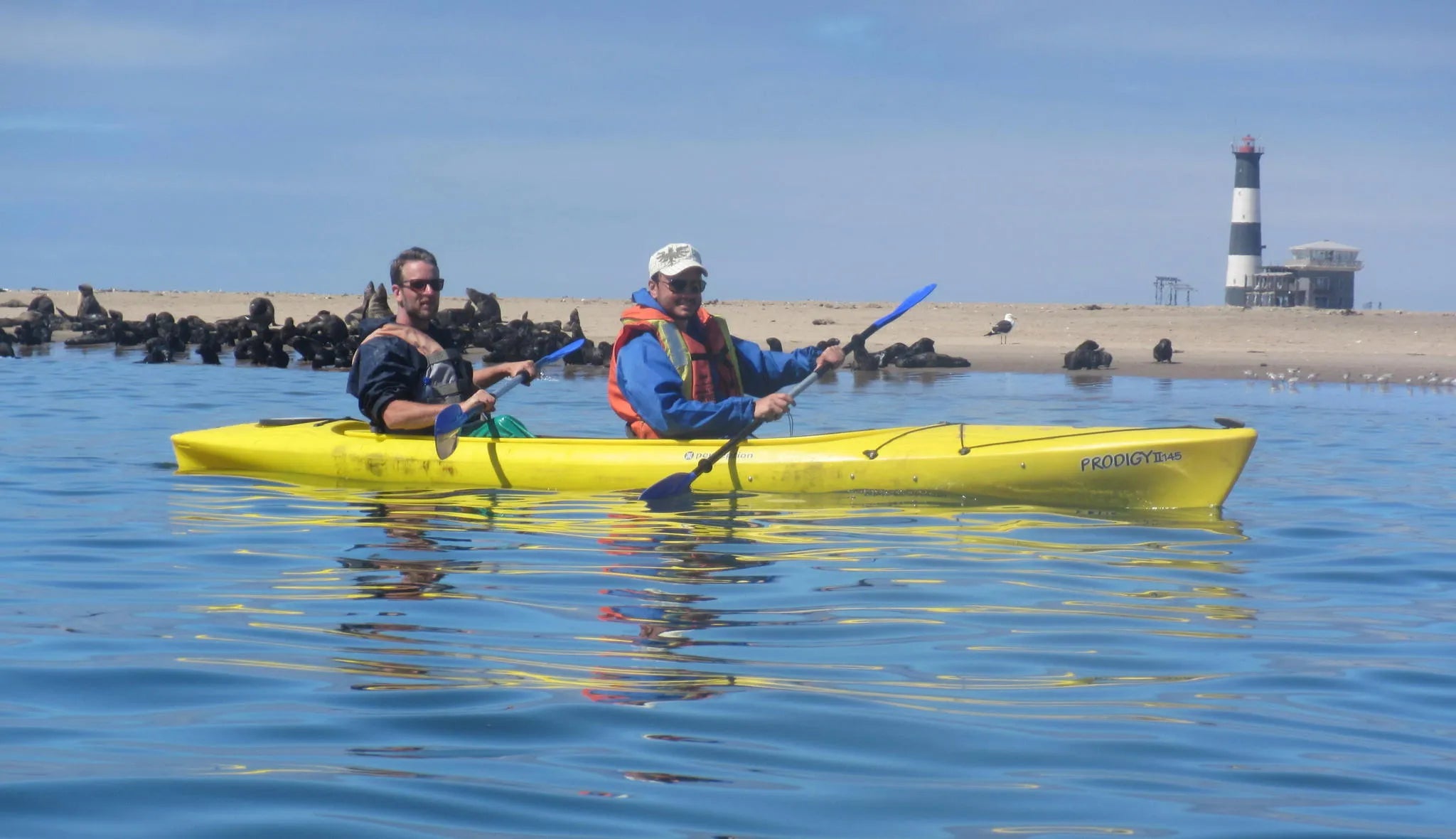 Pelican Point Kayaking 01 at Pelican Point Kayaking, Walvis Bay, Namibia.