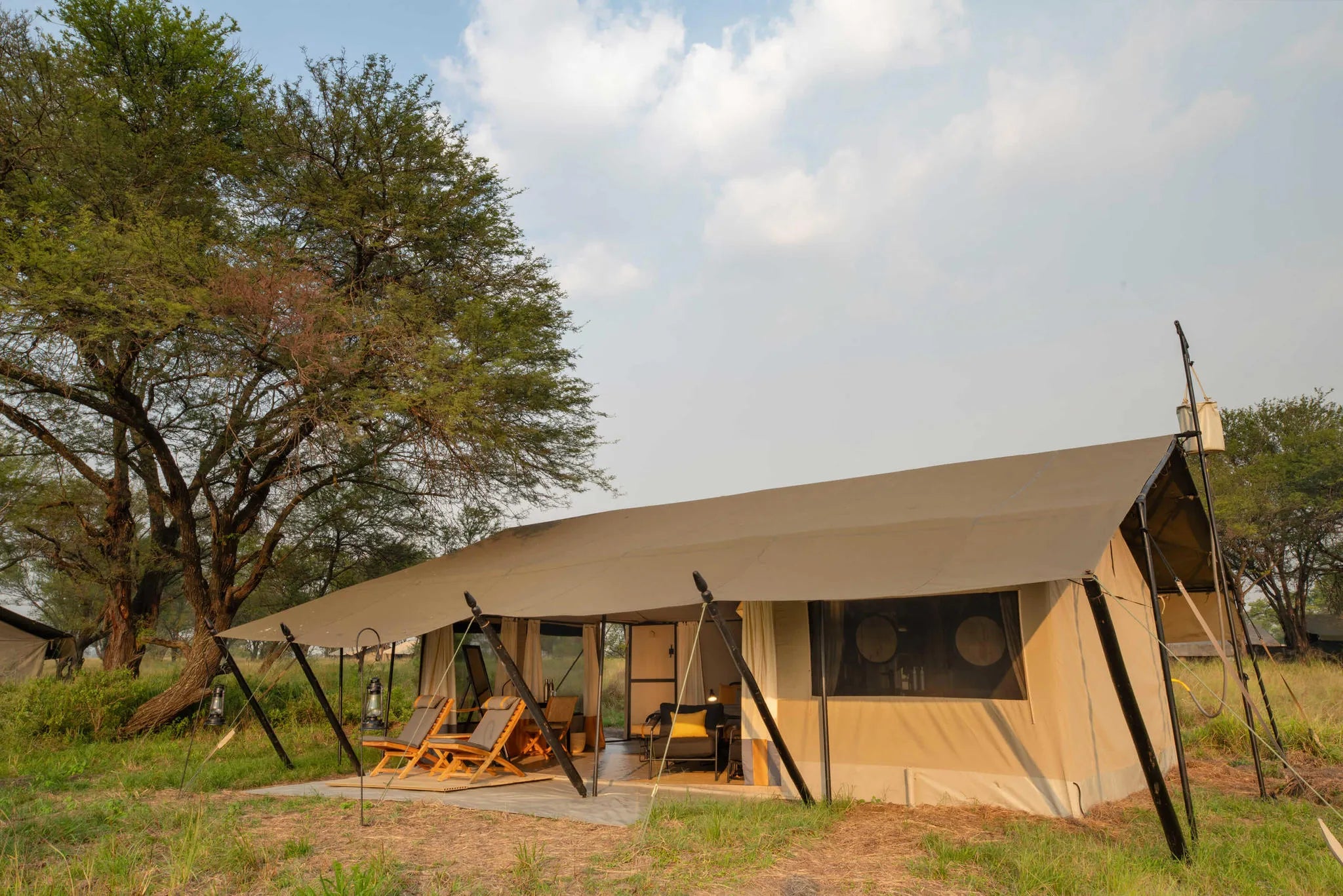 Ubuntu Camp - Guest Tent exterior at Ubuntu Migration Camp - North (June - Nov), Northern Serengeti, Tanzania.