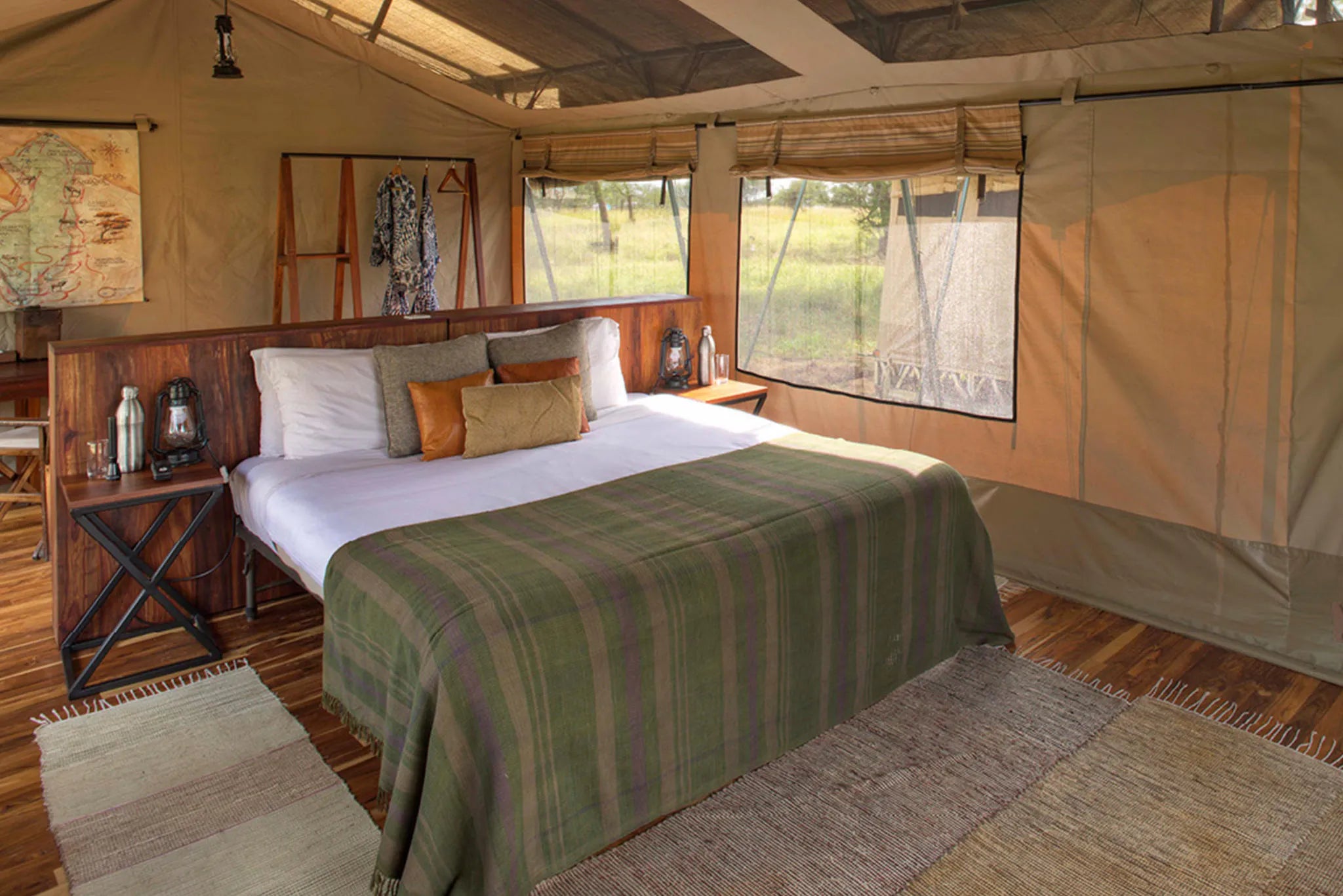 Olakira Camp - Family tent with en suite bathroom at Olakira Migration Camp - South (Dec - Mar), Ndutu, Tanzania.
