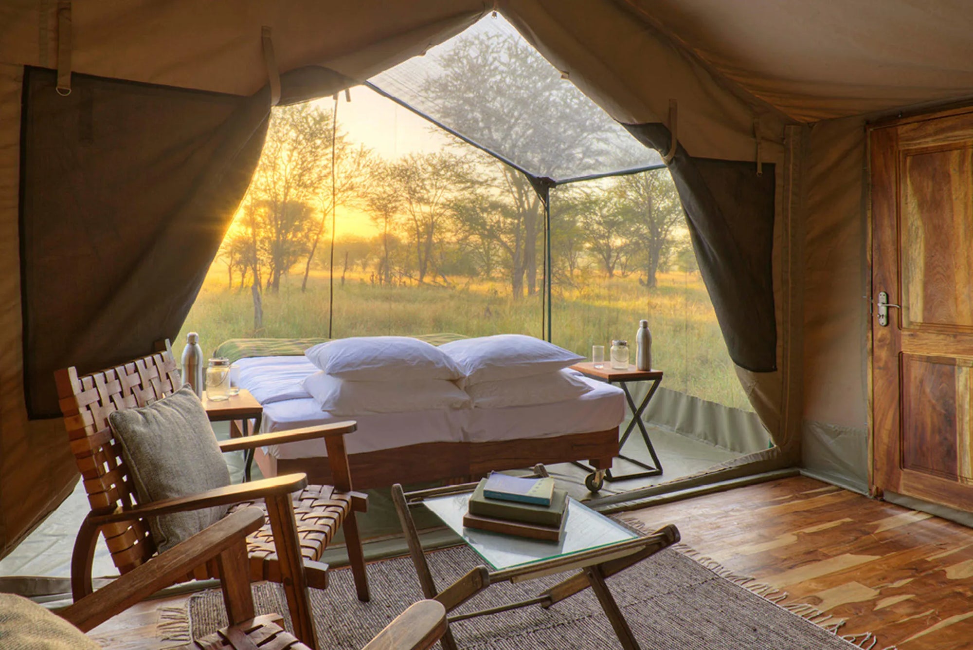 Olakira Camp - Tent view from the lounge area at Olakira Migration Camp - South (Dec - Mar), Ndutu, Tanzania.
