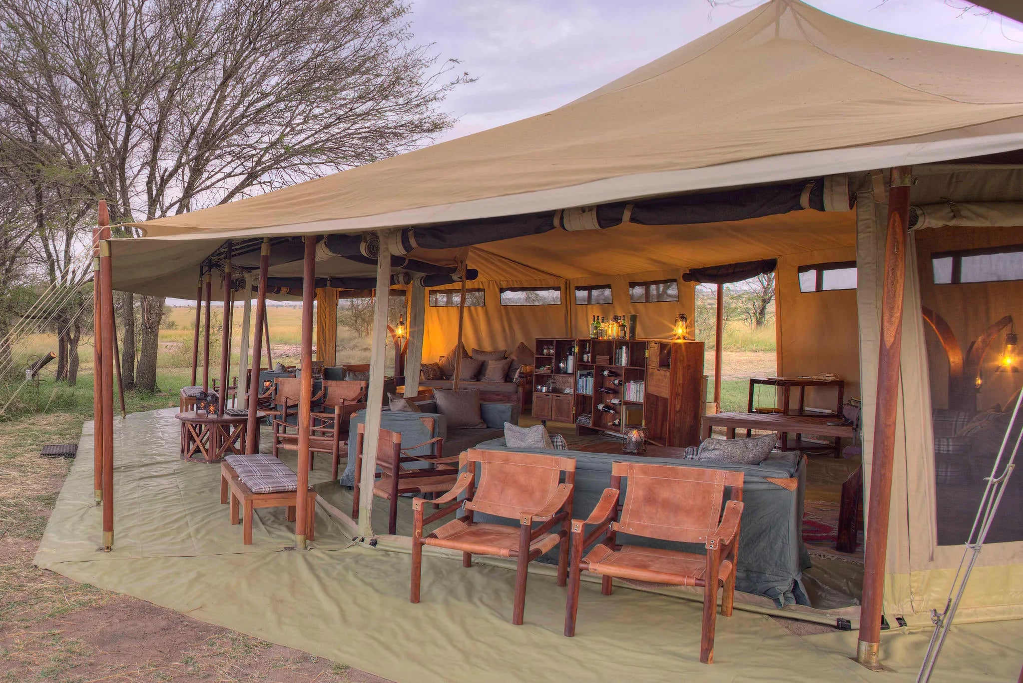 Olakira - Mess tent at Olakira Migration Camp - North (Jun - Oct), Northern Serengeti, Tanzania.
