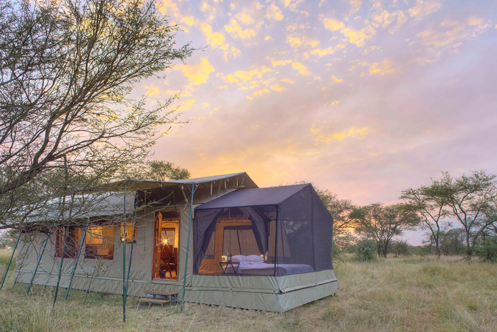 Olakira Camp - Stargazing tent at Olakira Migration Camp - North (Jun - Oct), Northern Serengeti, Tanzania.