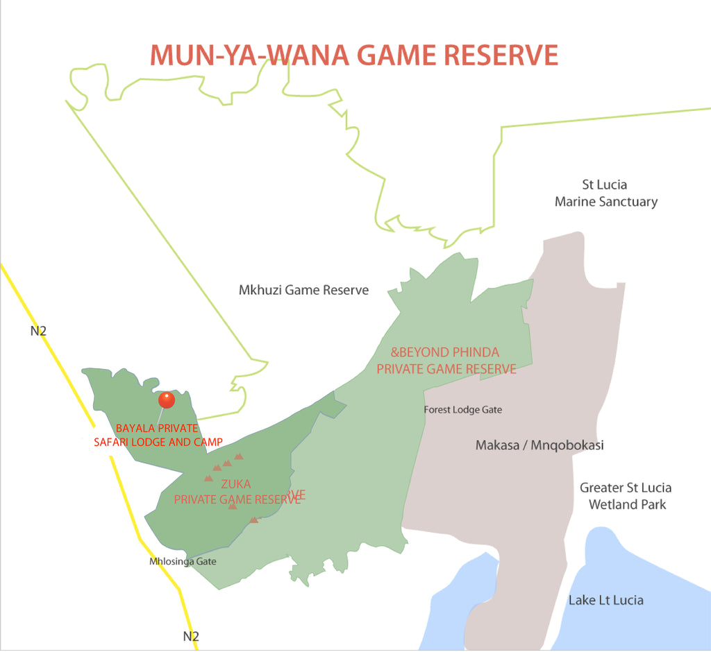 Map of the Mun-Ya-Wana Conservancy
