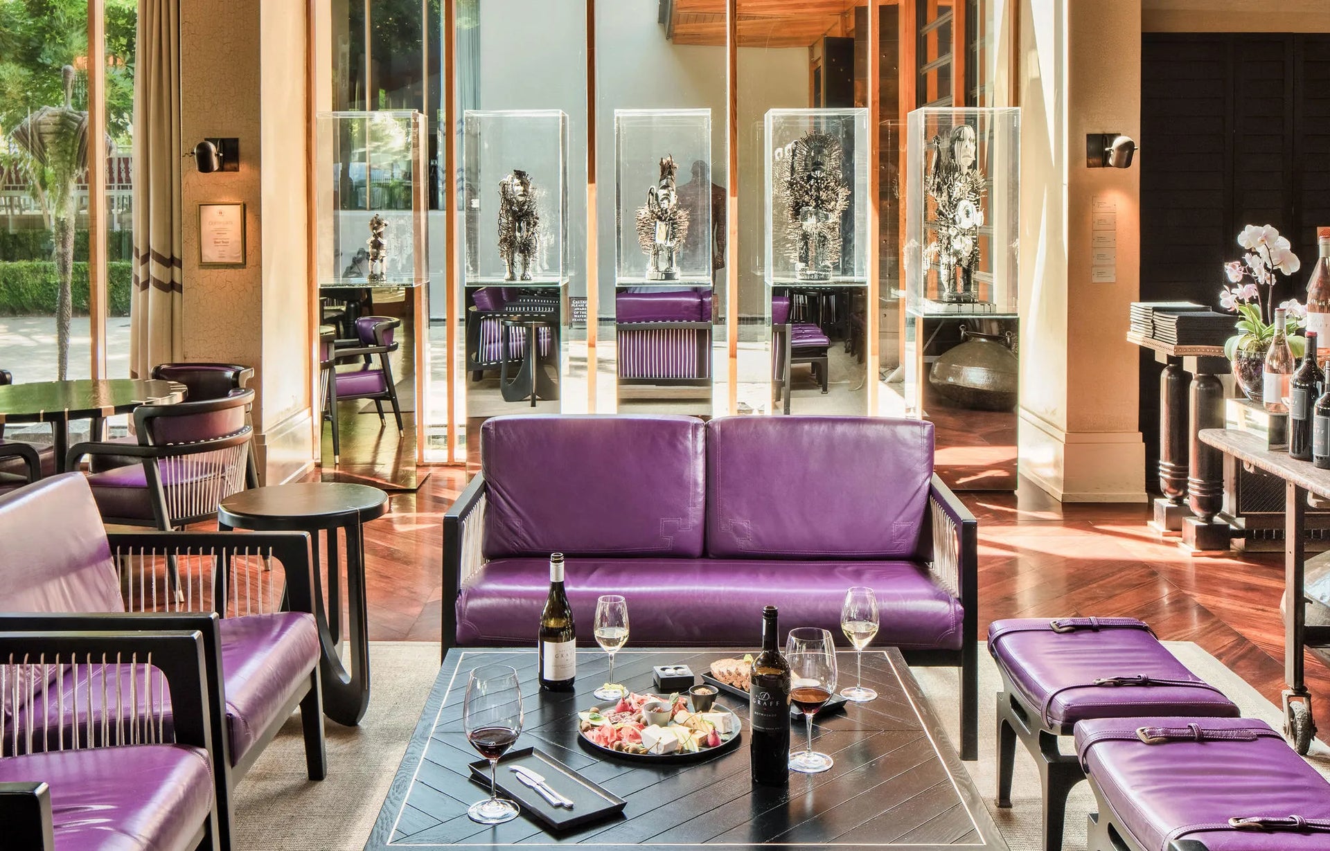 Delaire Graff Wine Lounge at Delaire Graff Lodges & Spa, Stellenbosch, South Africa.
