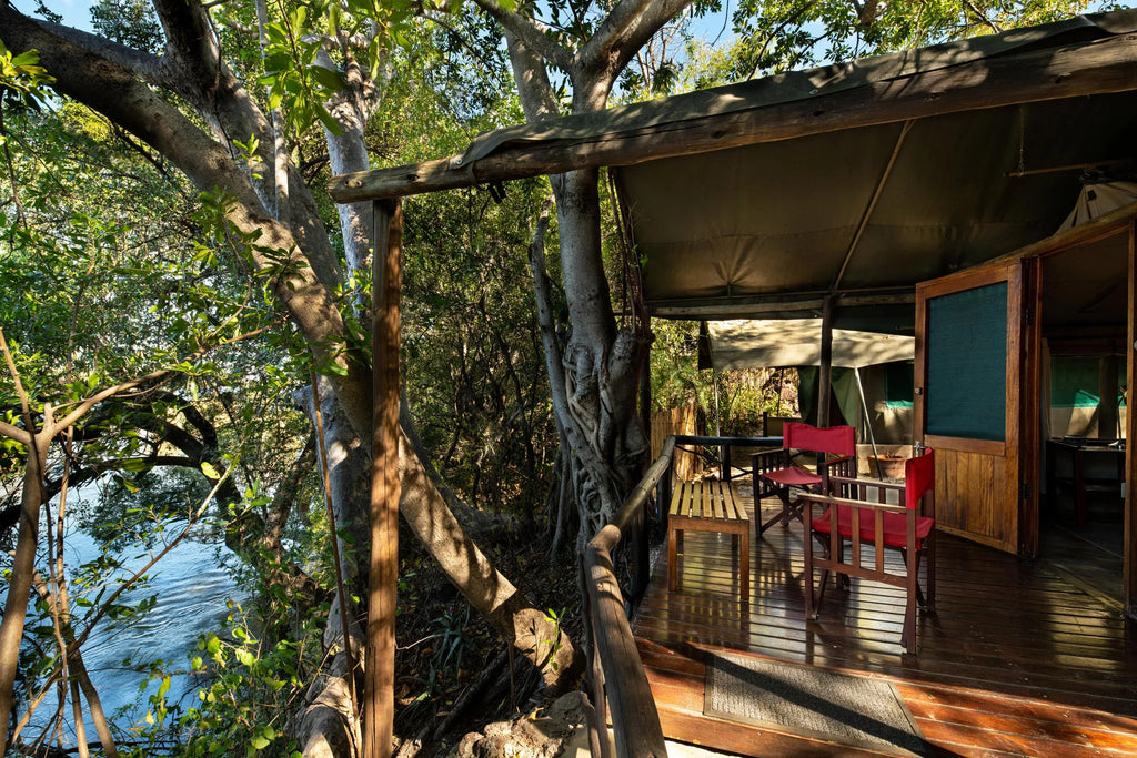 Accommodation - outdoor private balcony at Ichingo Chobe River Lodge by Mantis, Impalila Island, Namibia.