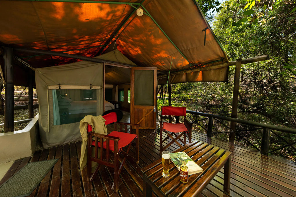 Accommodation - outdoor private balcony at Ichingo Chobe River Lodge by Mantis, Impalila Island, Namibia.