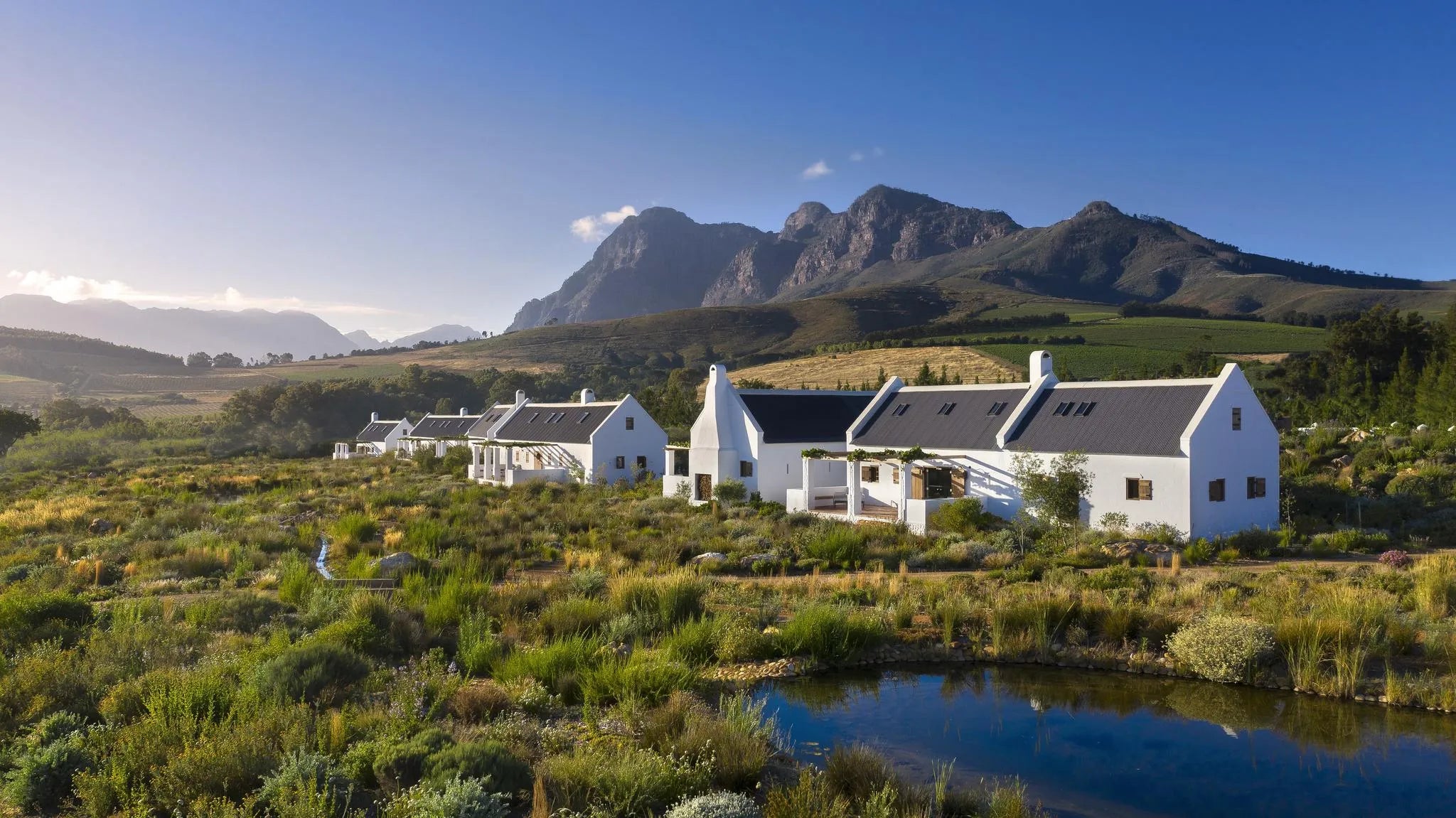 Fynbos Cottages at Babylonstoren Farm Hotel, Franschhoek, South Africa.