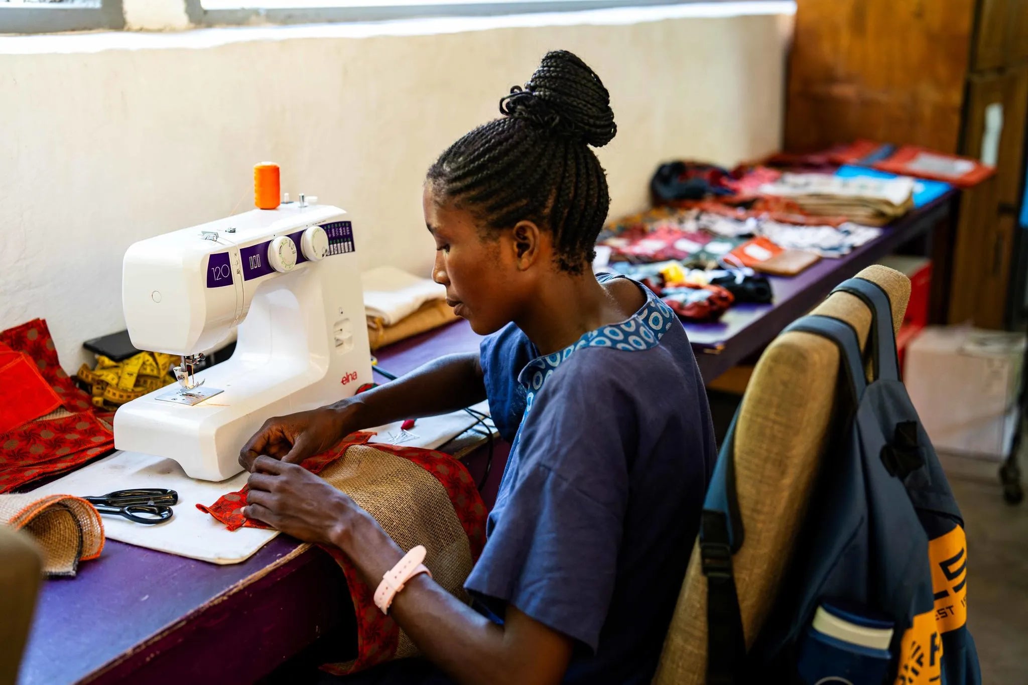 The Sewing Workshop at The Sijwa Project at The Sijwa Project, Caprivi East, Namibia.