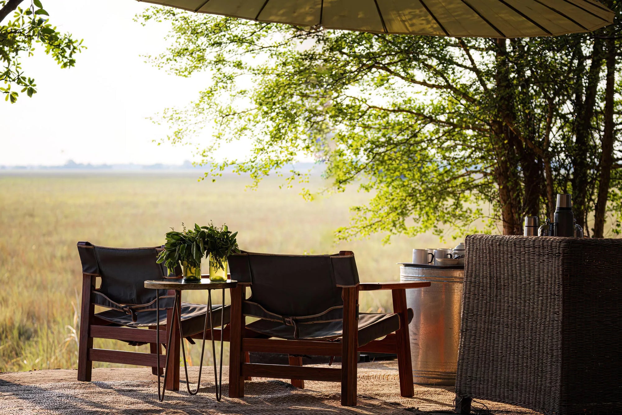 Eco Camp at Zambian Horseback Safaris, Upper Zambezi, Zambia.