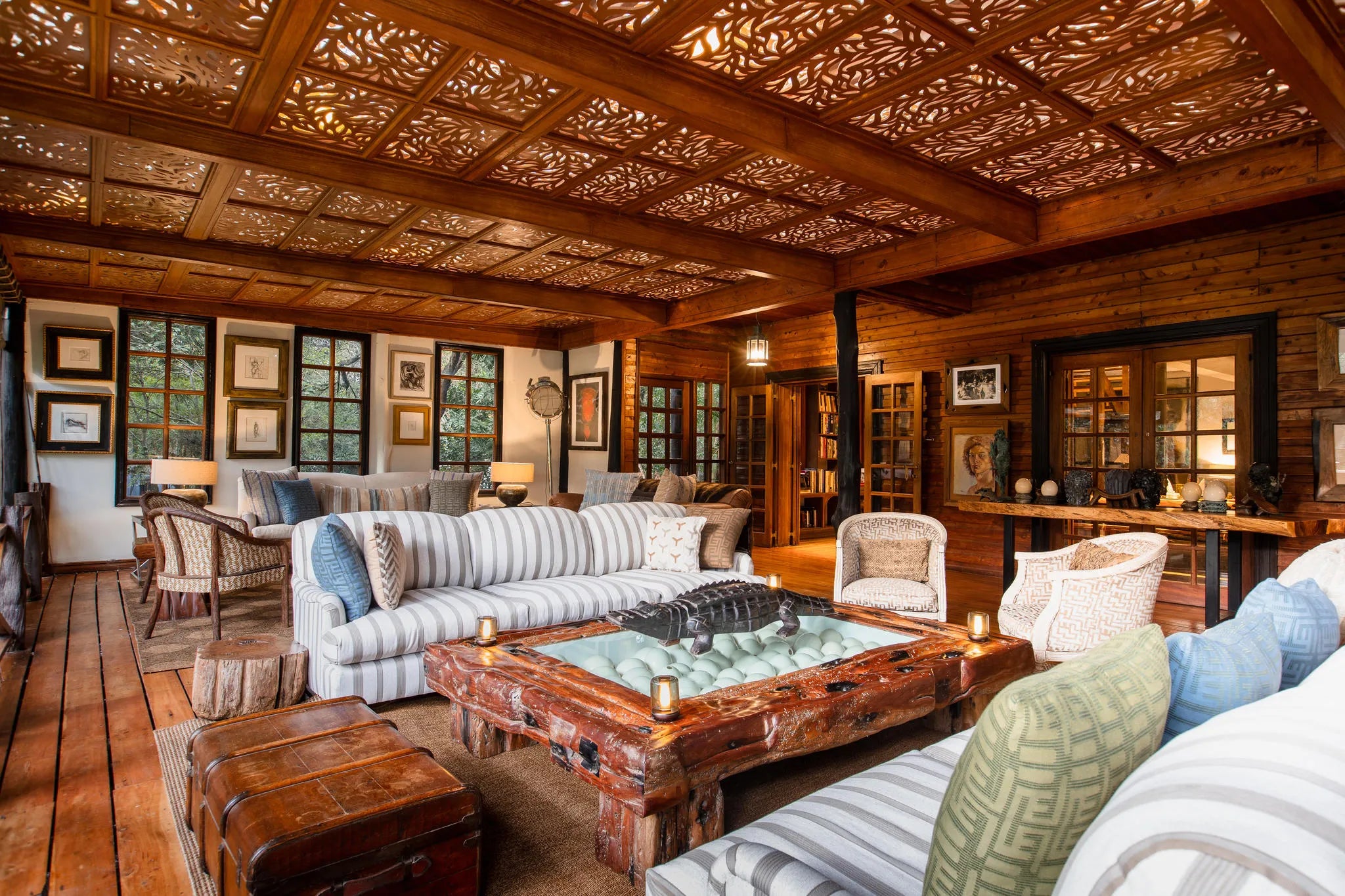 Main house veranda at Hemingways Eden, Nairobi, Kenya.