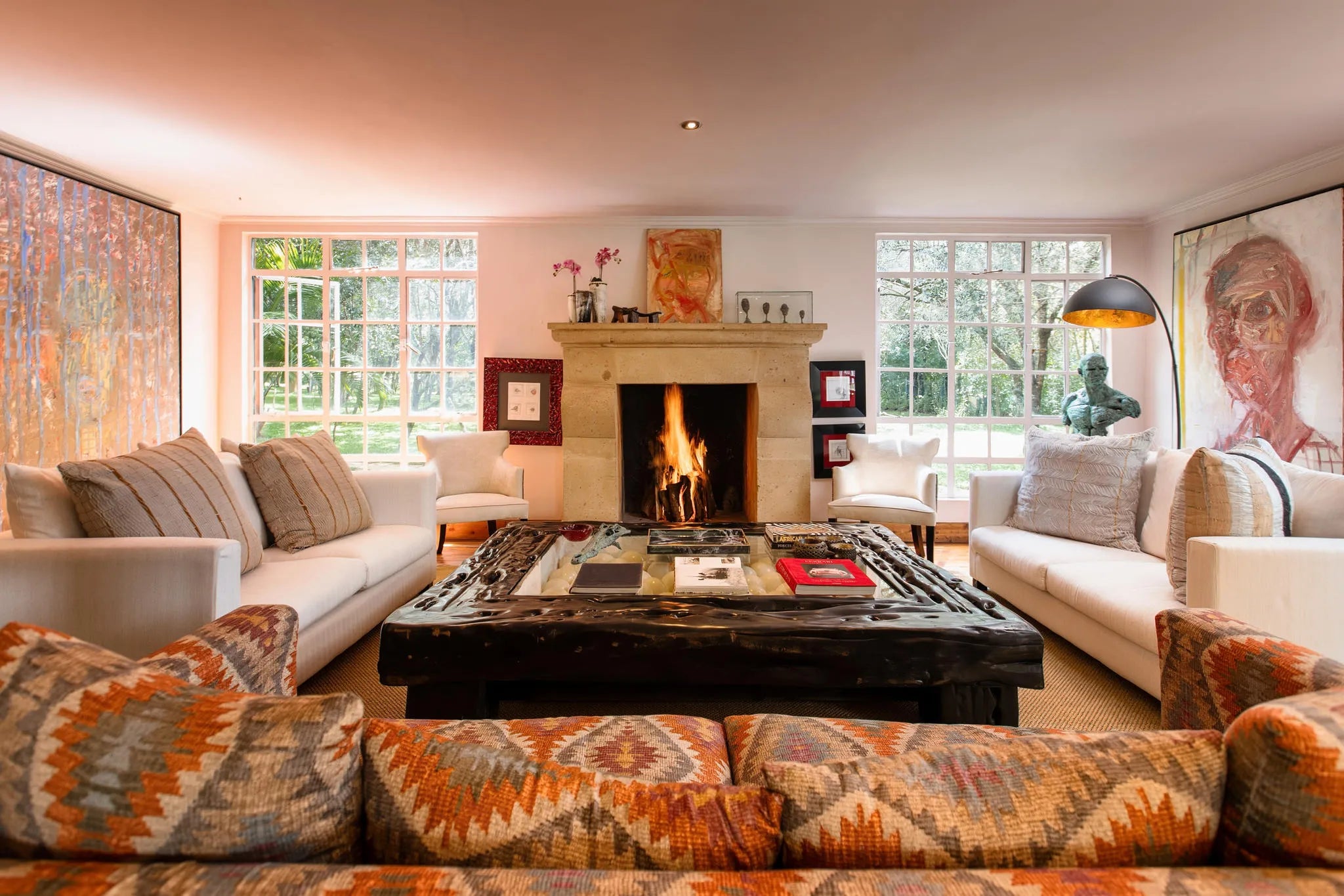 Garden lofts living area at Hemingways Eden, Nairobi, Kenya.