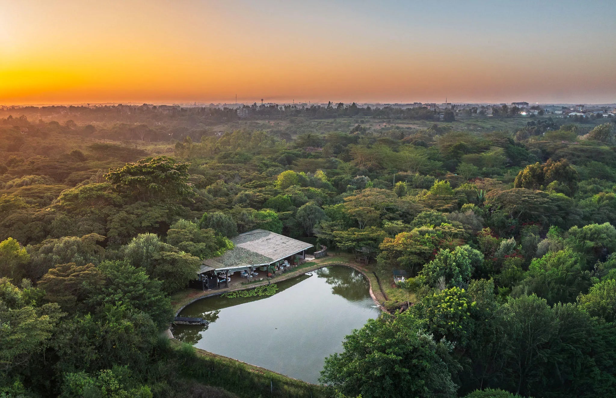 Sunrise at Hemingways Eden, Nairobi, Kenya.