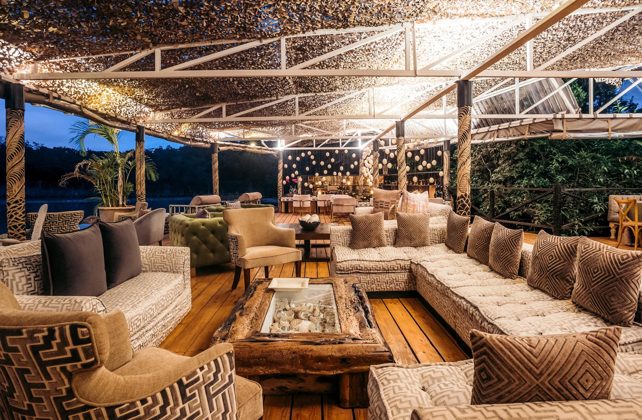 The Deck and egg bar at Hemingways Eden, Nairobi, Kenya.