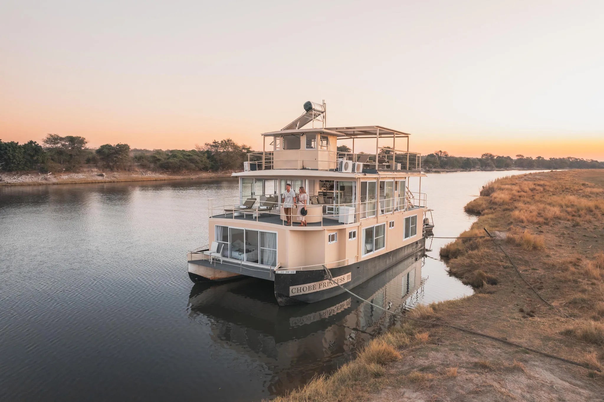 Chobe Princess at Serondela Mooring at Chobe Princess By Mantis, Chobe River Front Namibia, Namibia.