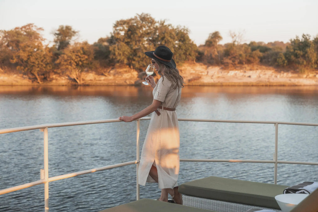 Chobe Princess Sundowners in Serondela at Chobe Princess By Mantis, Chobe River Front Namibia, Namibia.