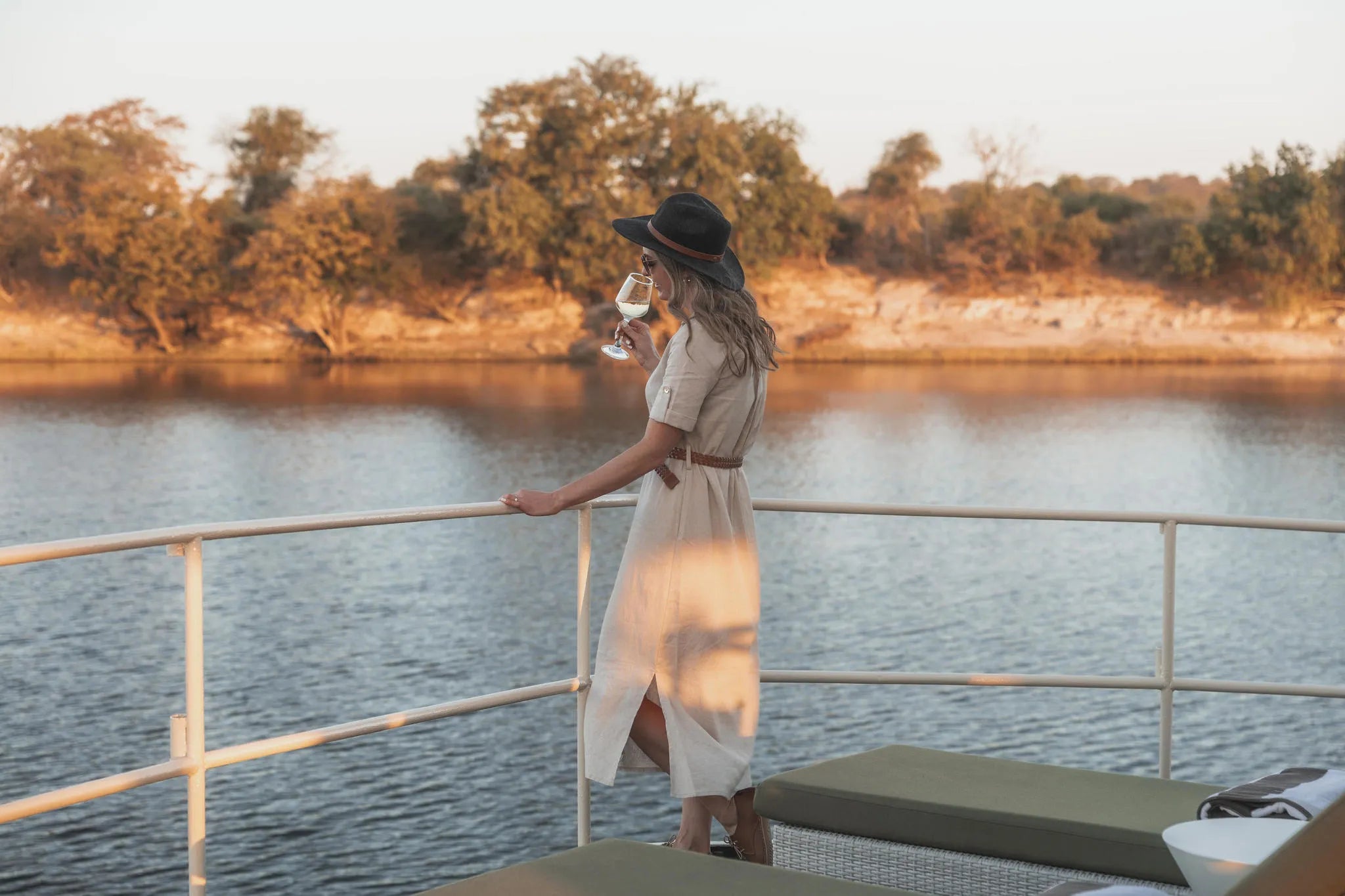 Chobe Princess Sundowners in Serondela at Chobe Princess By Mantis, Chobe River Front Namibia, Namibia.