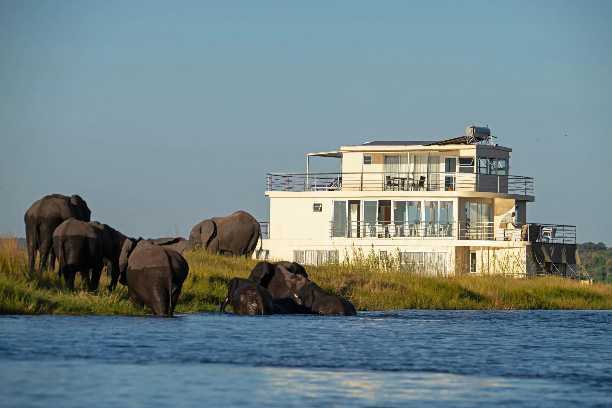 Zambezi Queen Collection_Game Viewing_Water based safari at Chobe Princess By Mantis, Chobe River Front Namibia, Namibia.