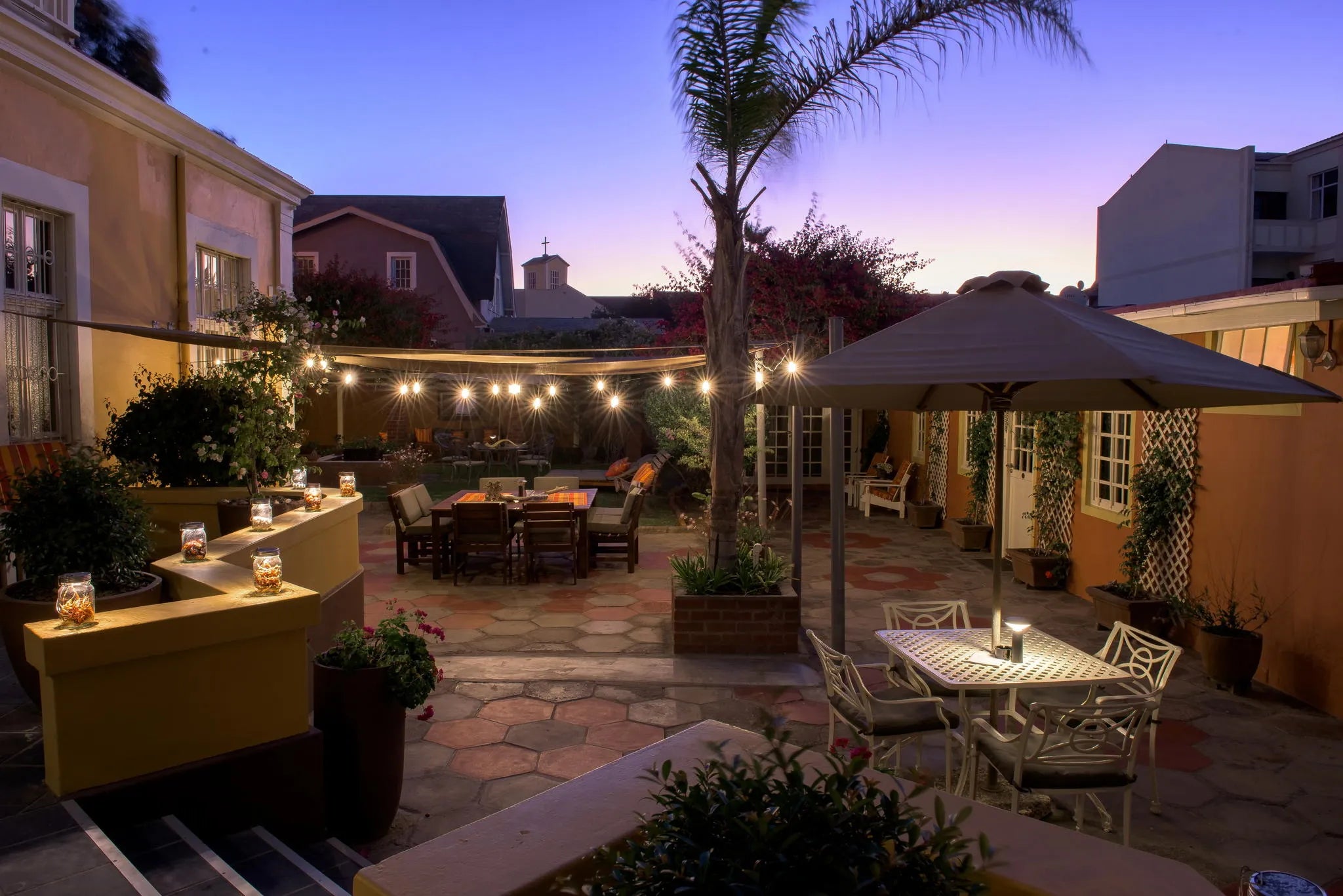 Beautiful Garden at Villa Margherita Swakopmund, Swakopmund, Namibia.