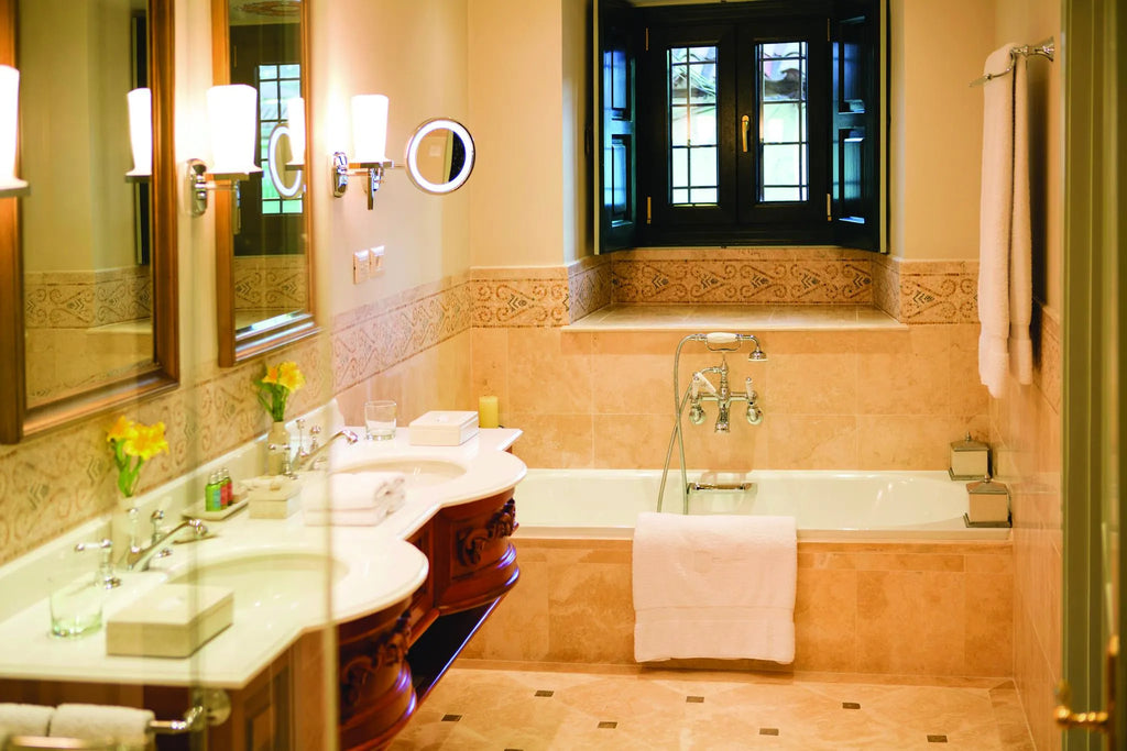 Bathroom at Monasterio, A Belmond Hotel, Cusco, Cusco, Peru.