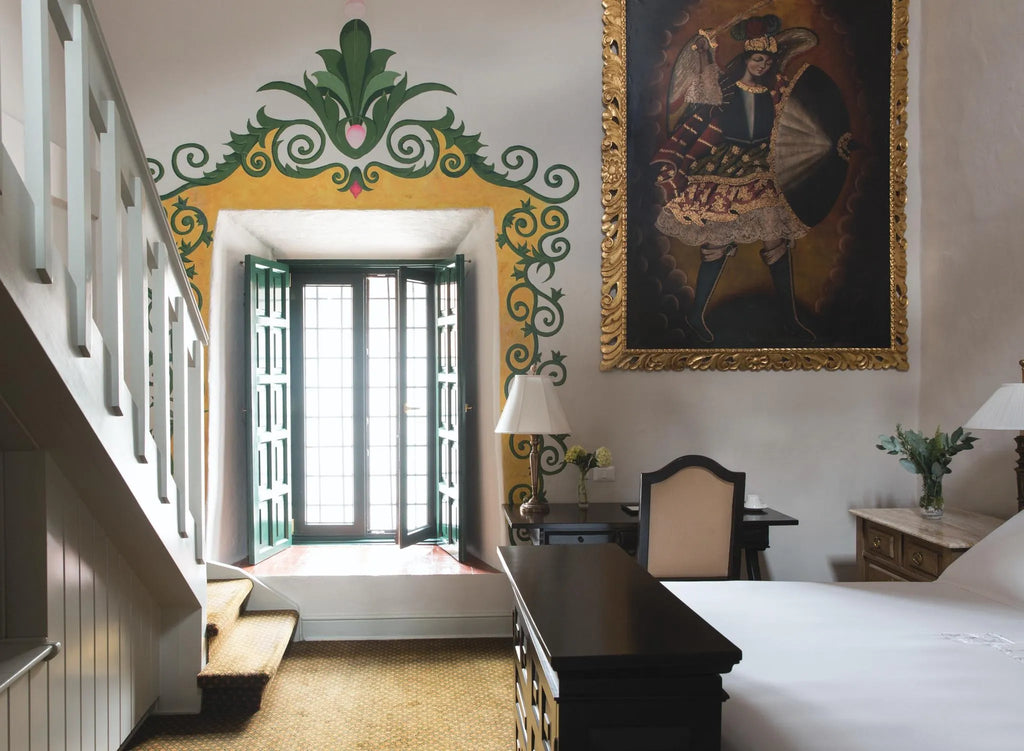 Bedroom at Monasterio, A Belmond Hotel, Cusco, Cusco, Peru.